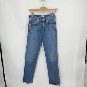 Citizens Daphne Highrise Stovepipe Jeans sz 25 shadow bloom